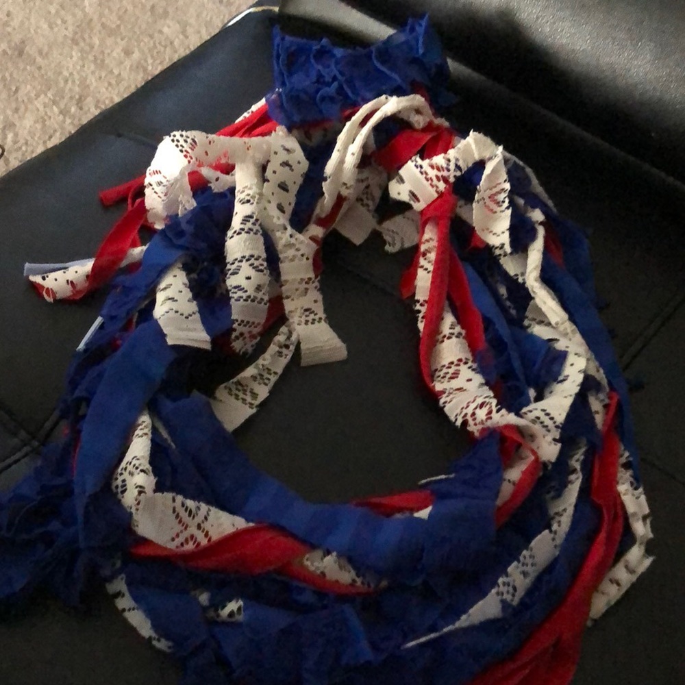 Red, White and blue - Scrappy Scarf
